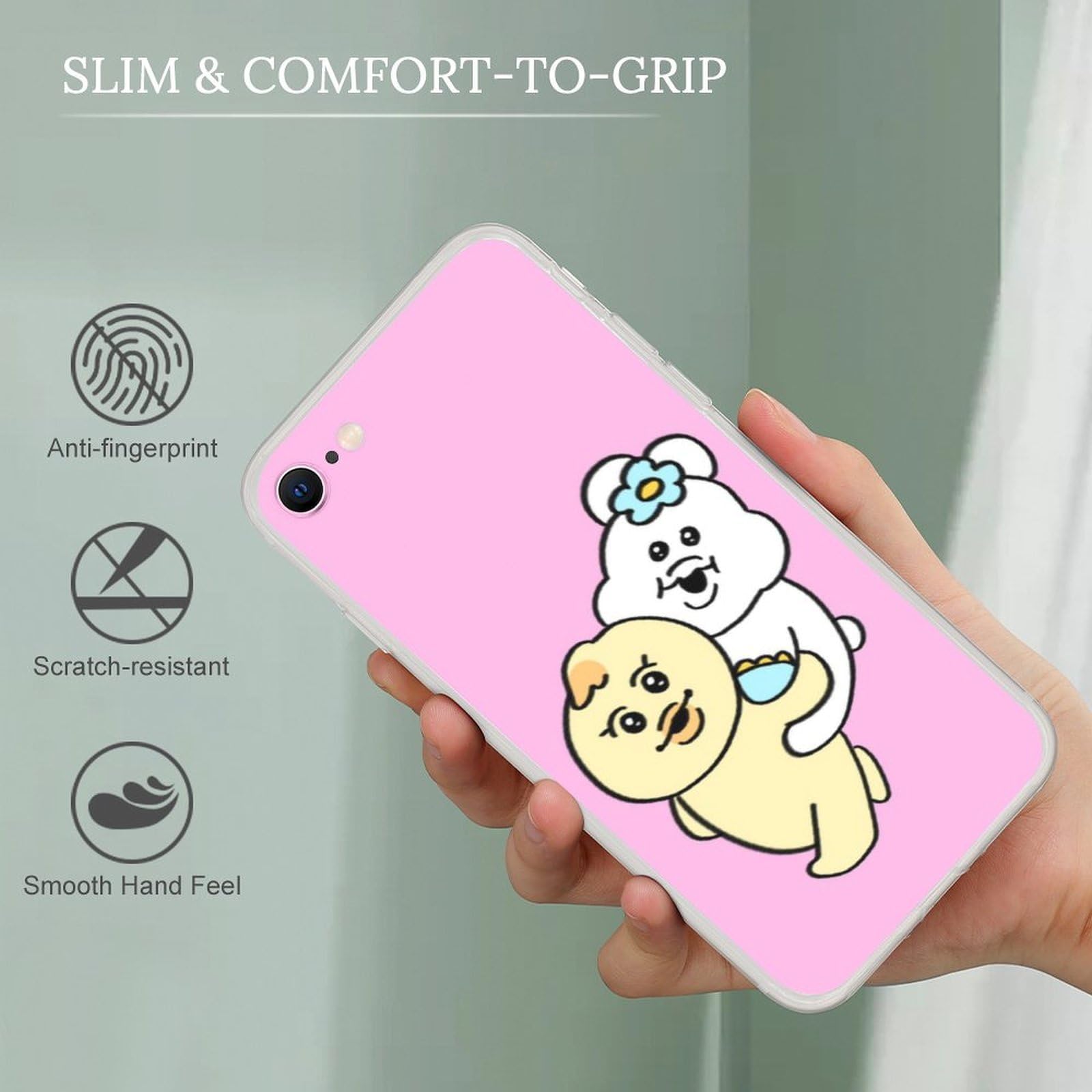 Amazon.co.jp: iPhone Seケース んぽちゃむ iPhone Se 専用 ケース